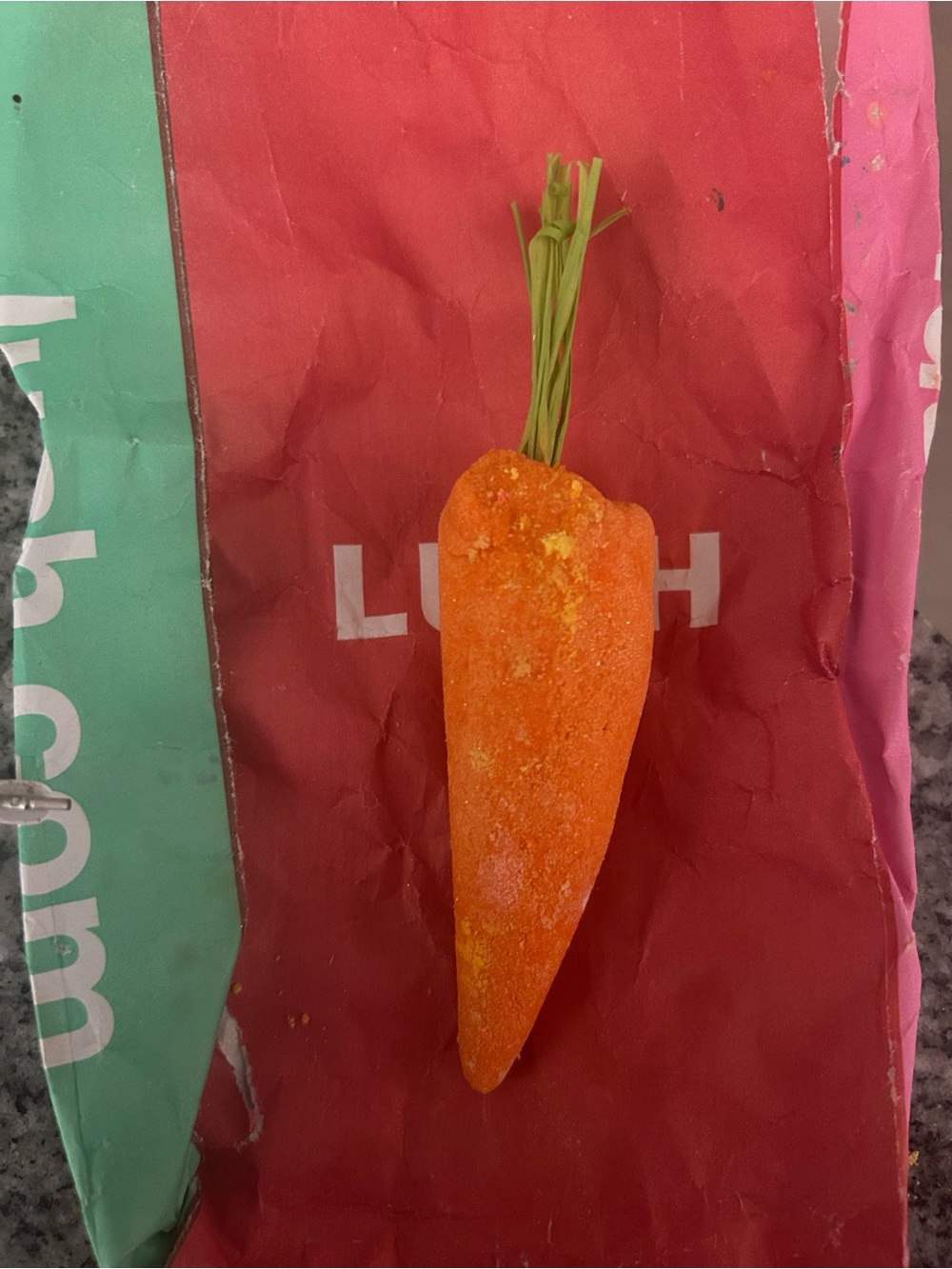 Lush baby carrot bubble bar